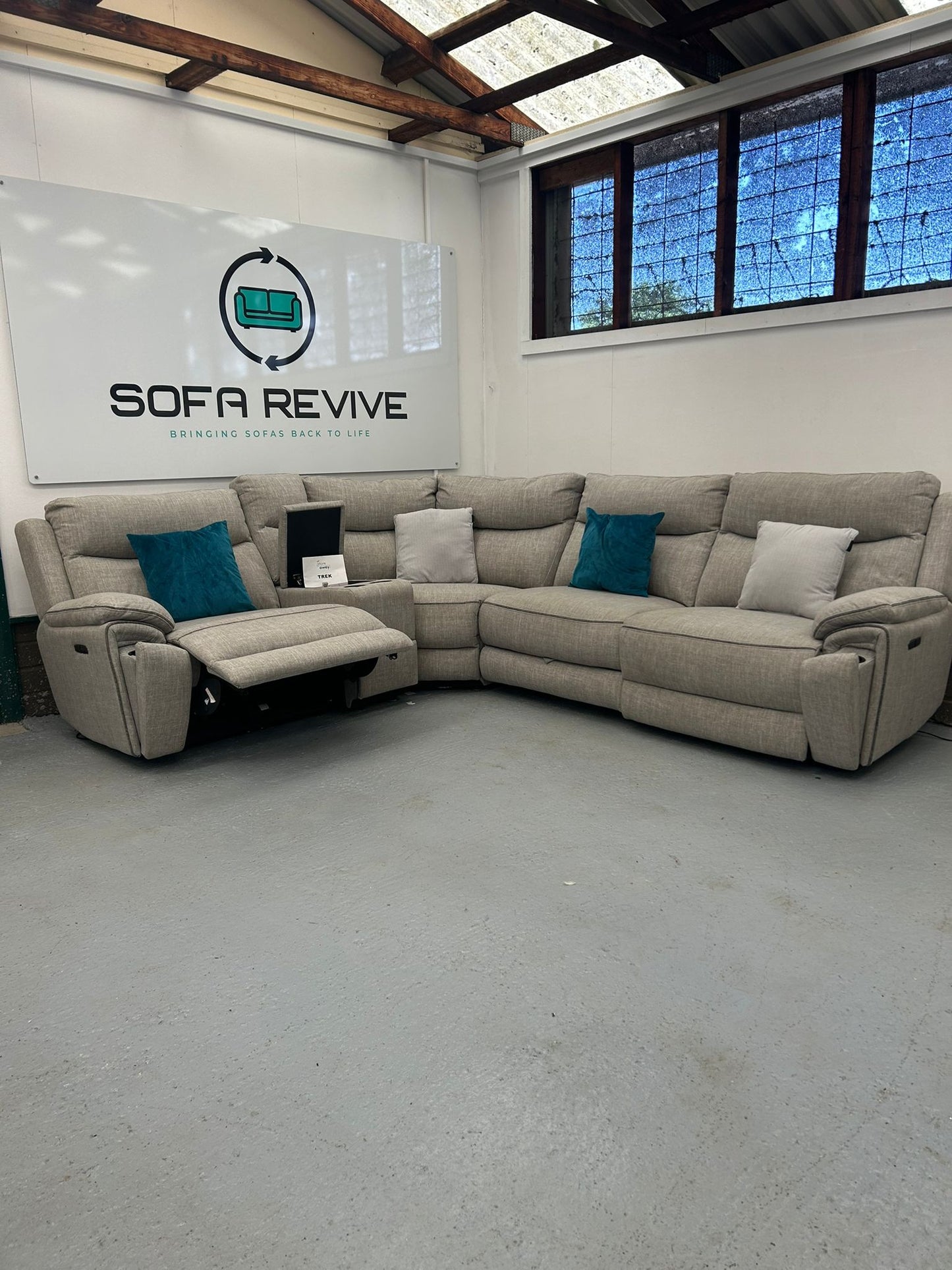 DFS TREK Express Electric Corner Recliner Sofa Bristol