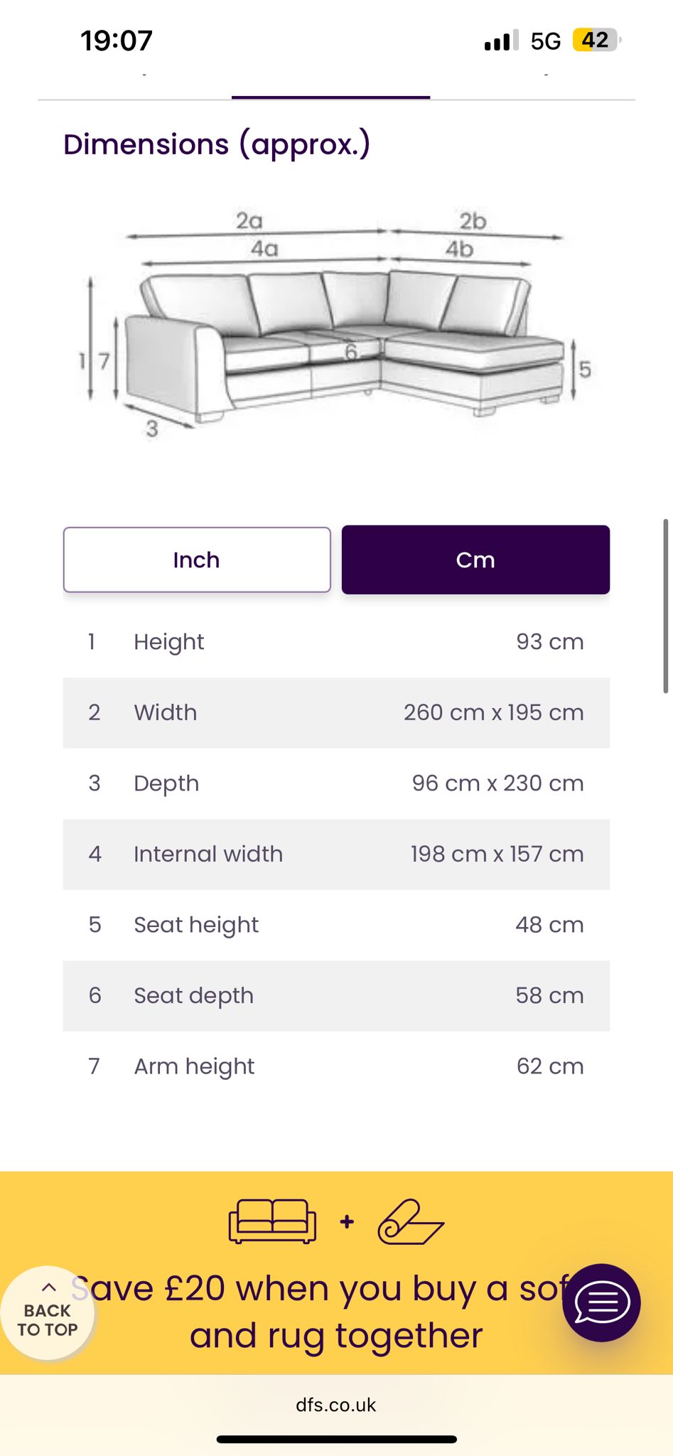 Grey DFS ORKA corner sofa bed