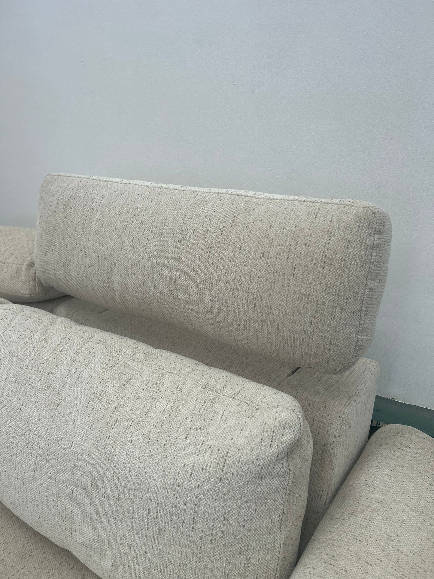 SR Beige Corner Recliner 4 Seater Sofa