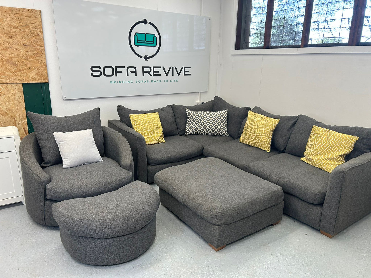 Grey Oak Furniture Land sofa suite
