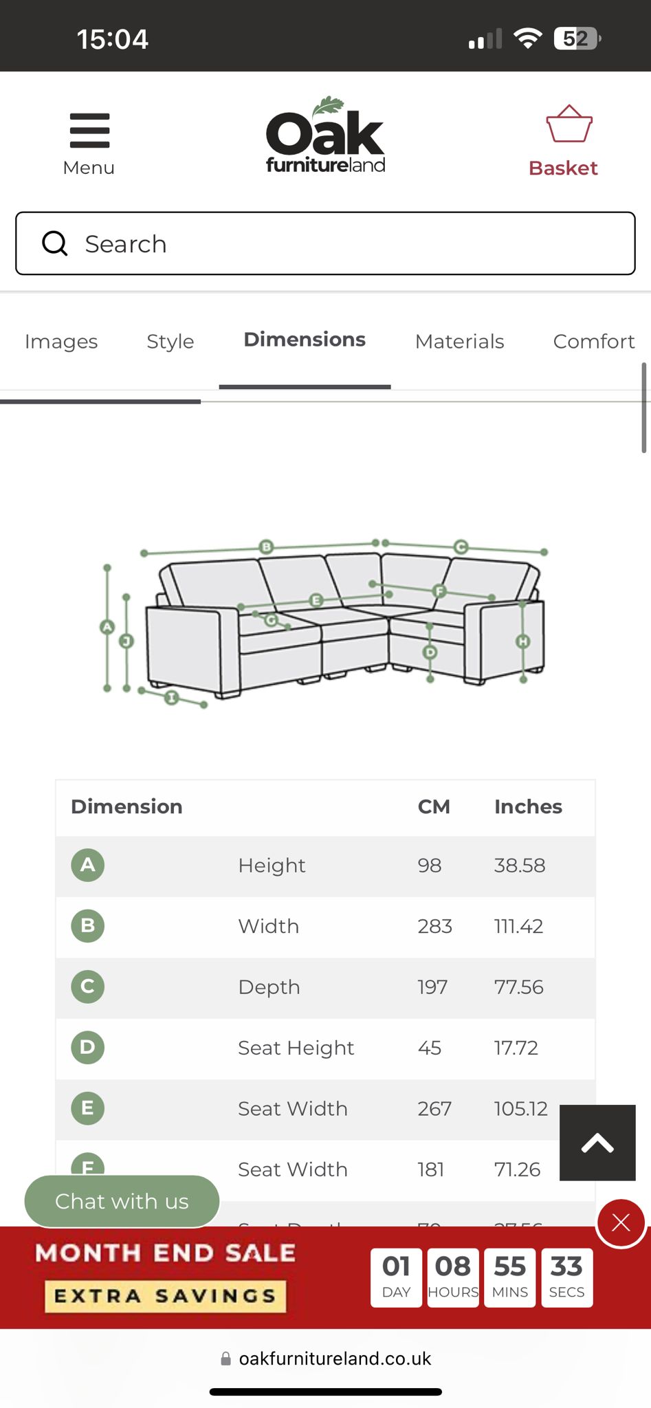 Grey Oak Furniture Land sofa suite