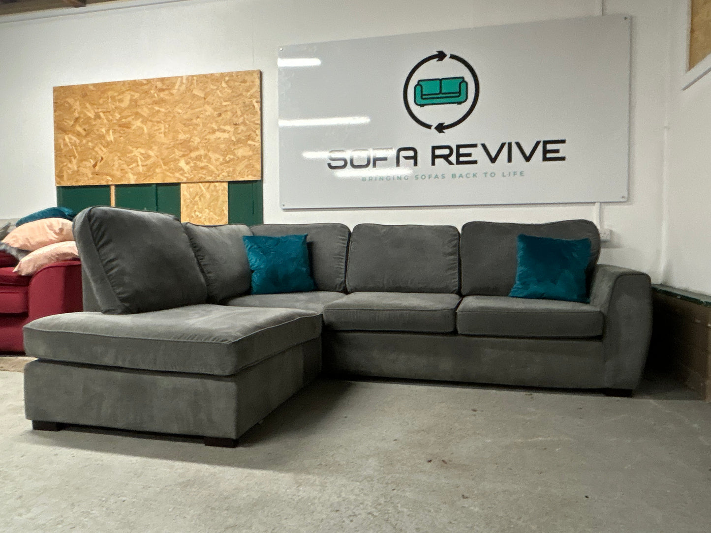 Grey DFS ORKA left hand corner sofa