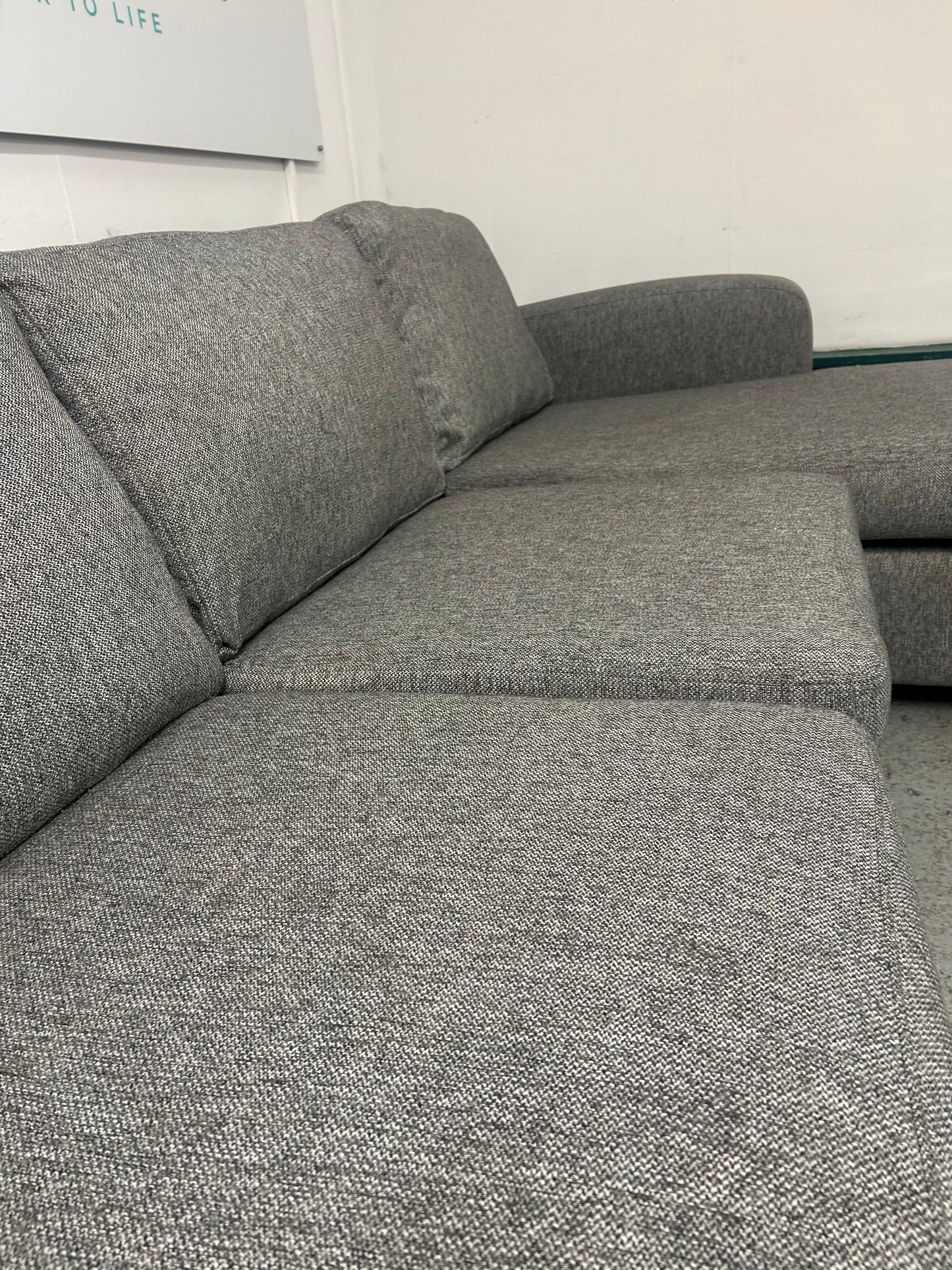 Grey DFS LAYLA right hand chaise sofa