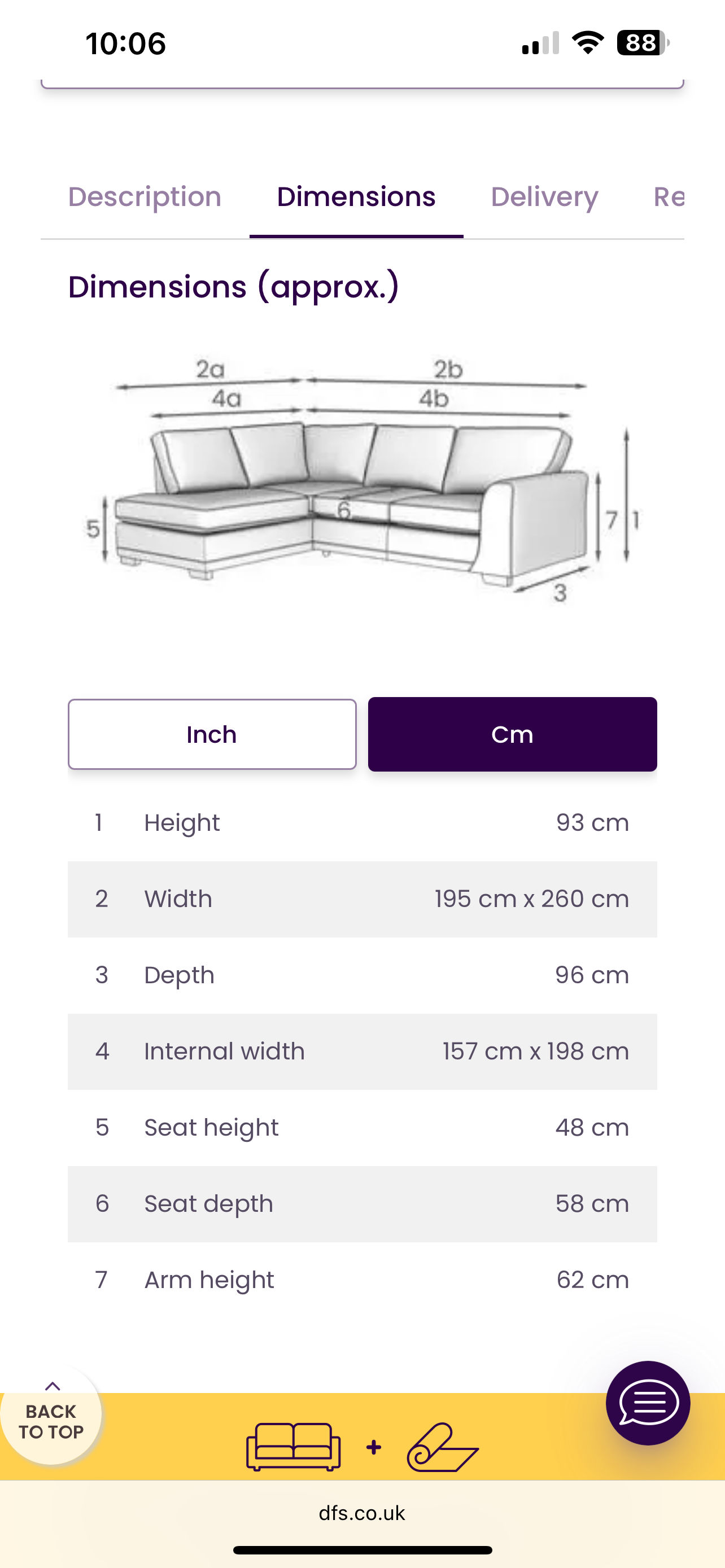 Grey DFS ORKA left hand corner sofa