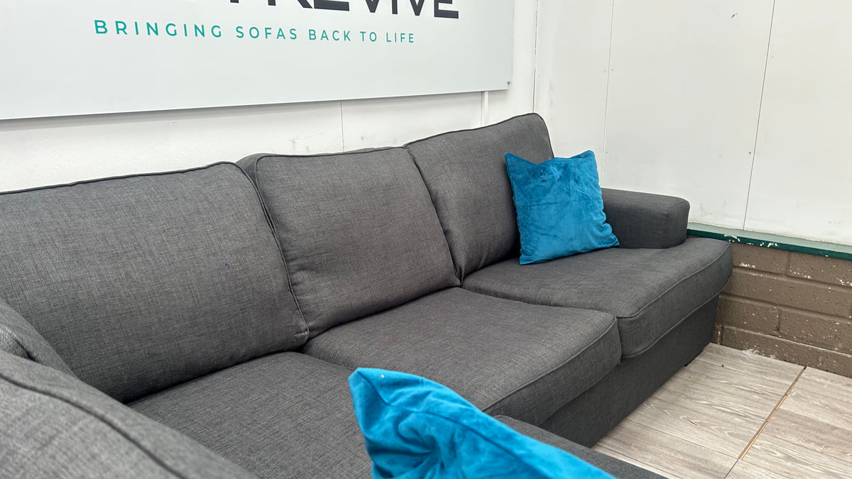 Grey DFS LUDO corner sofa bed