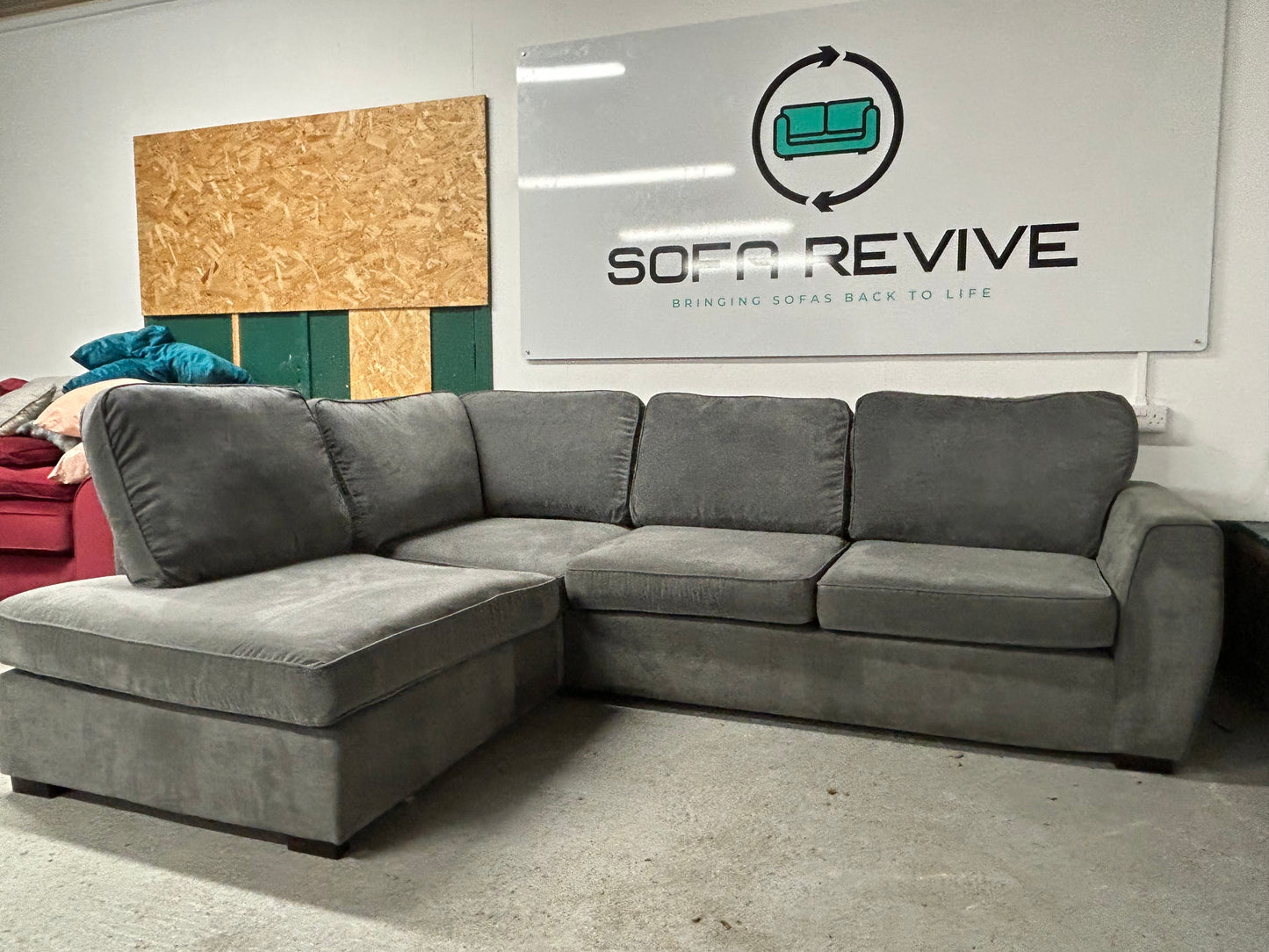 Grey DFS ORKA left hand corner sofa