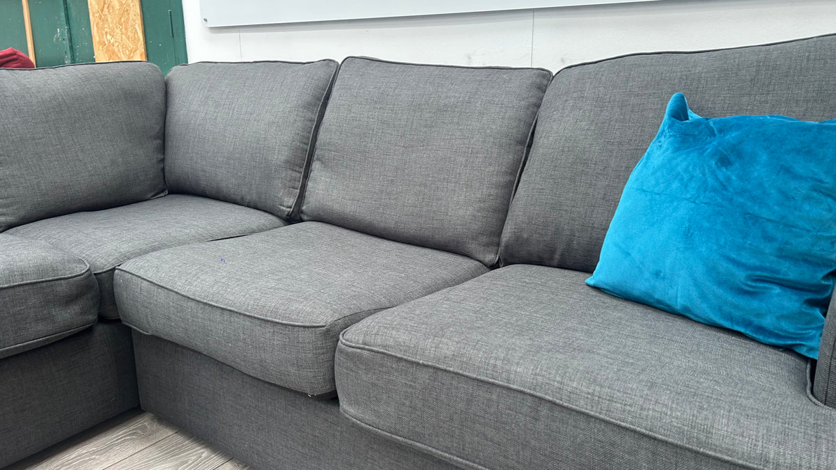 Grey DFS LUDO corner sofa bed