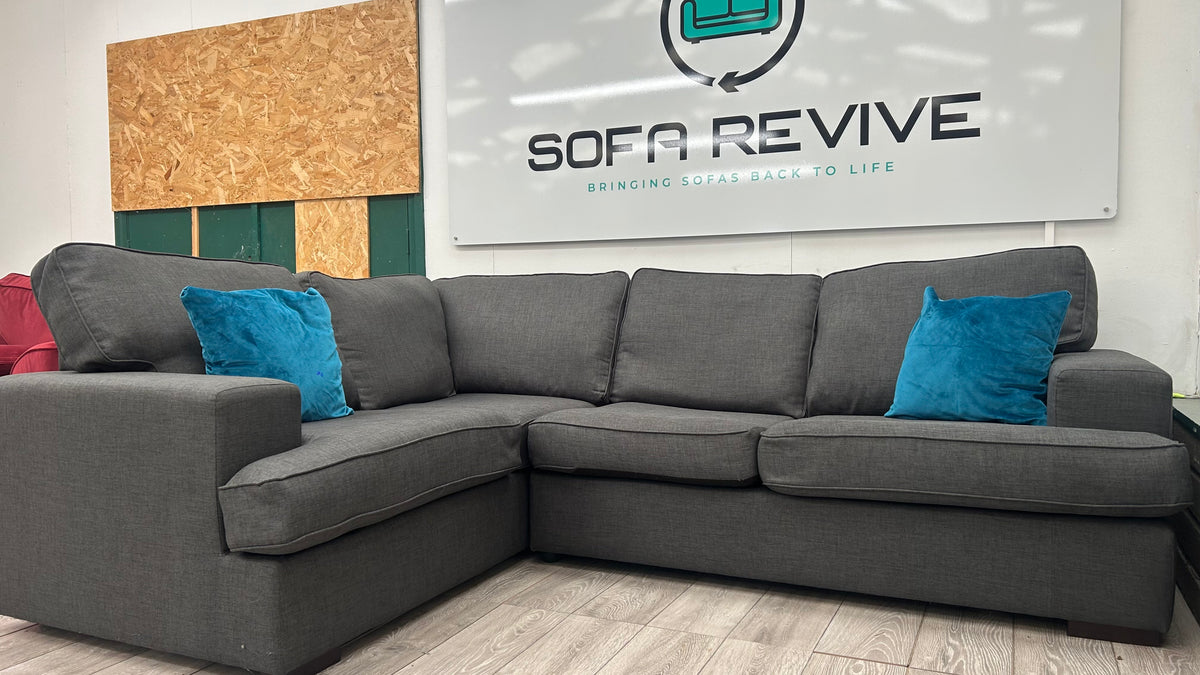 Grey DFS LUDO corner sofa bed