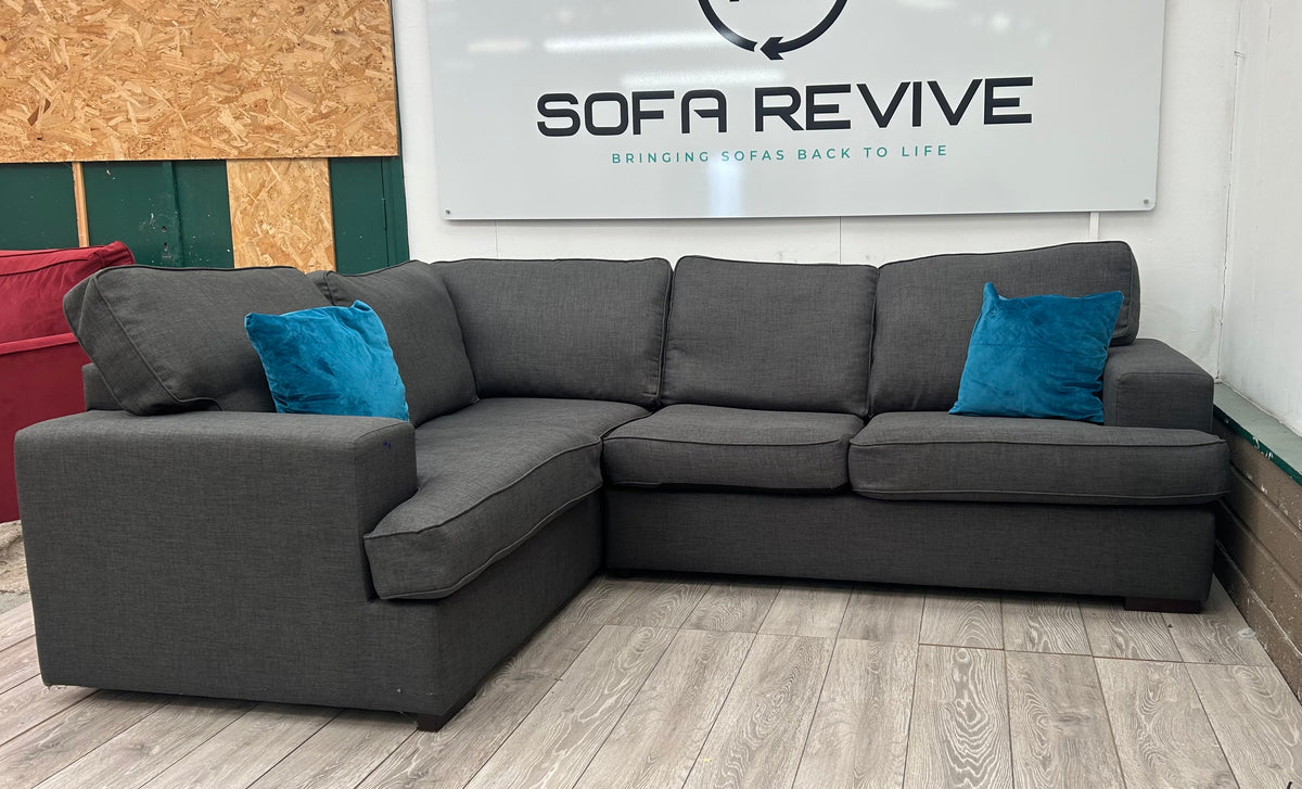 Grey DFS LUDO corner sofa bed