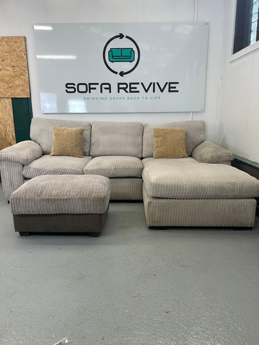 Beige Amalfi Chaise Sofa