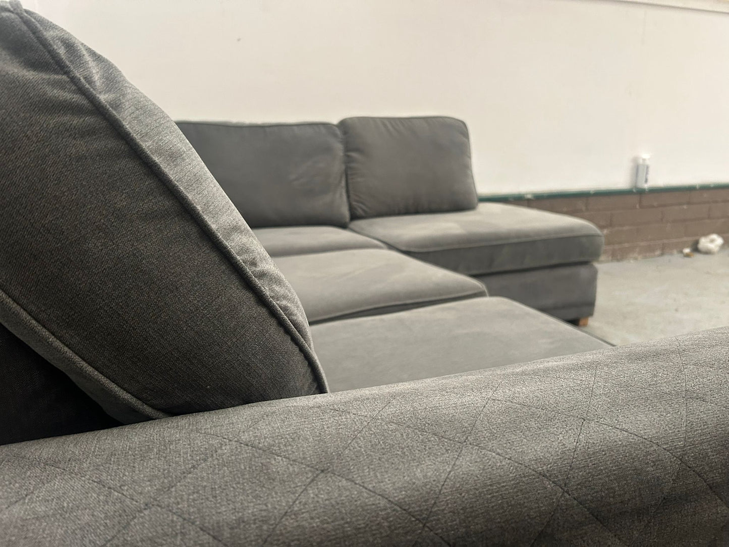 Grey DFS ORKA corner sofa bed